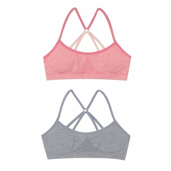 Hanes Girls' Seamless Molded Wirefree Bra 2-Pack - Picture 1 of 3